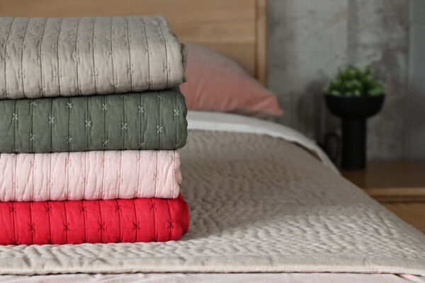 Quilted Cross Stitch Throws - 4 Colours