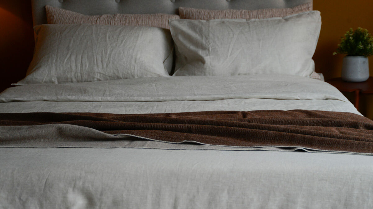 Dark Brown Reversible Throw on Bloomsbury