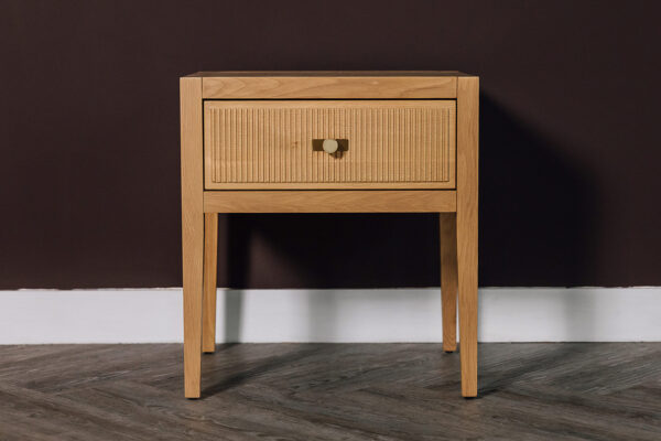 Deco Reeded Oak Nightstand