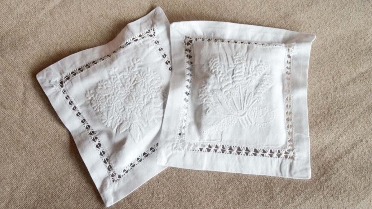 Set of 3 Embroidered Lavender Pouches - Image 2