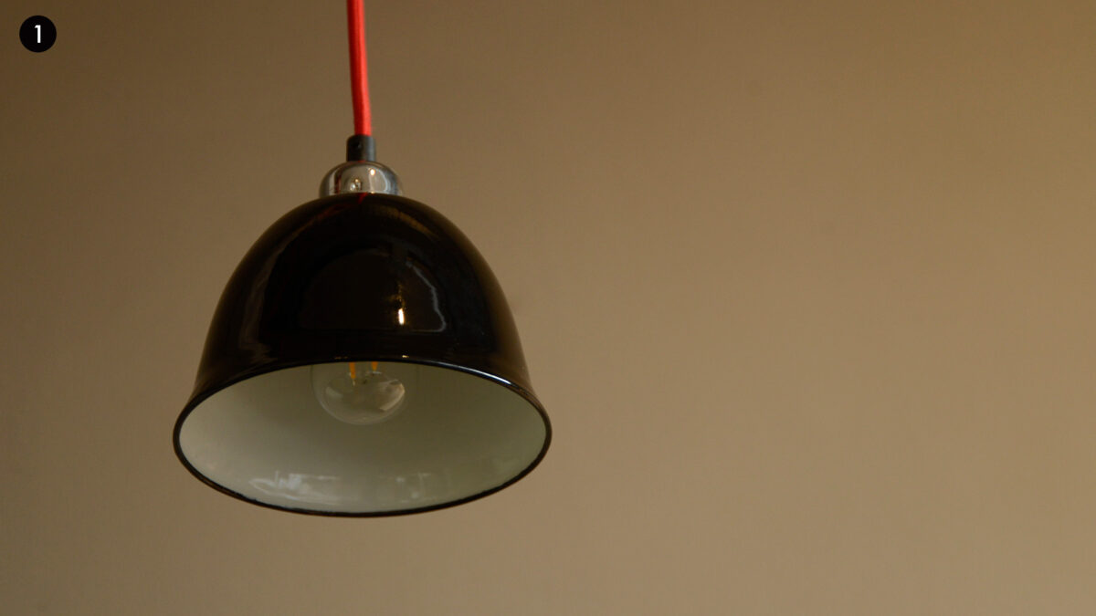 Enamel Bell Shade Black Light Off