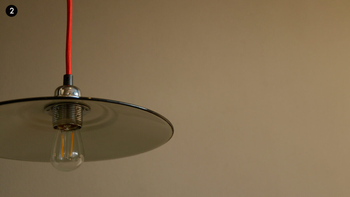 Enamel Shade Black Saucer Light Off