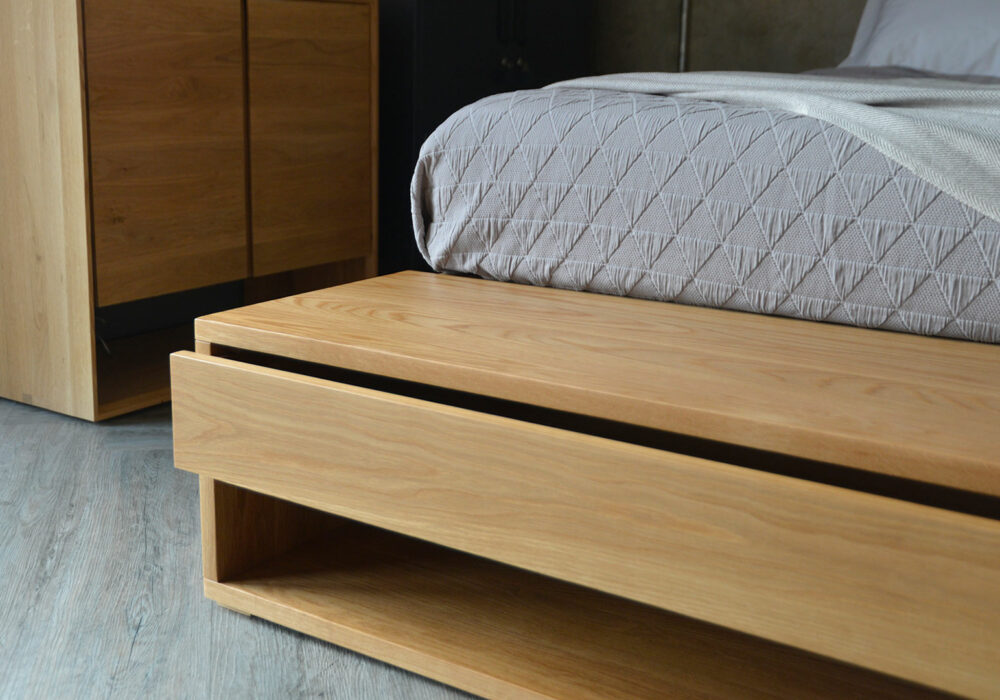Black Lotus Oak Endofbed Drawer Unit Natural Bed Company