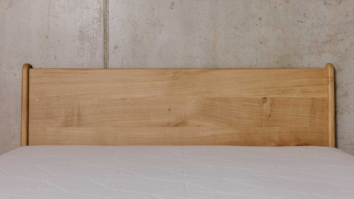 Camden headboard in English oak.