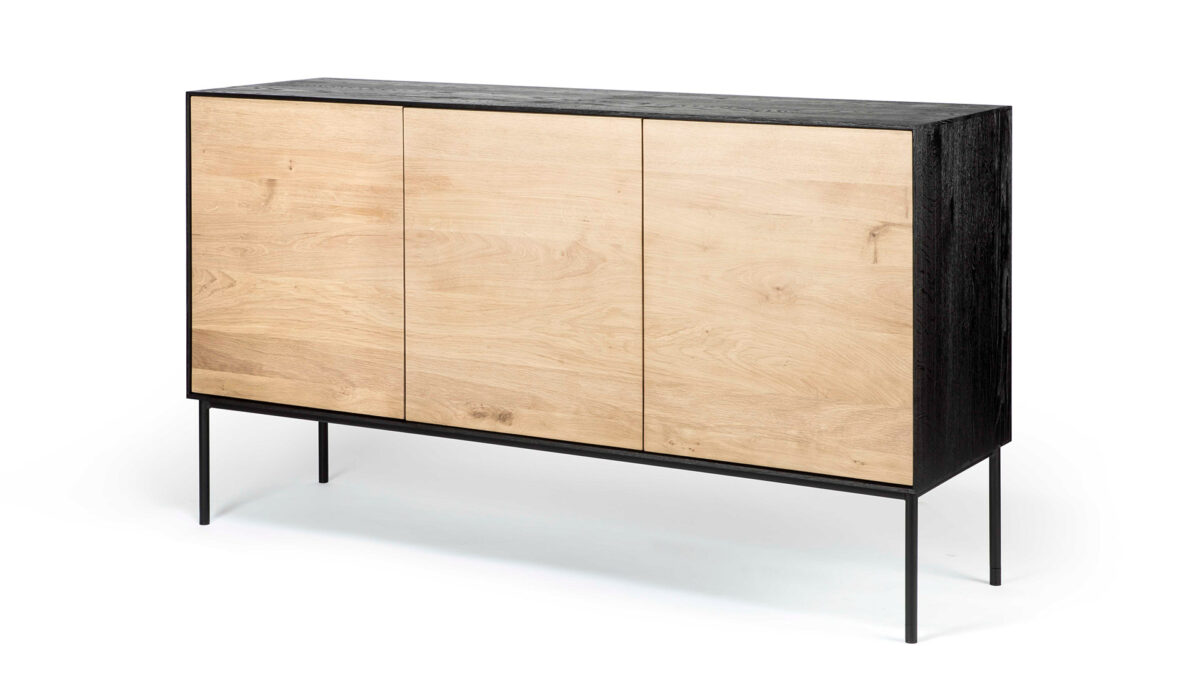 Ethnicraft 51481 Blackbird sideboard 3q Oak Oak black 2