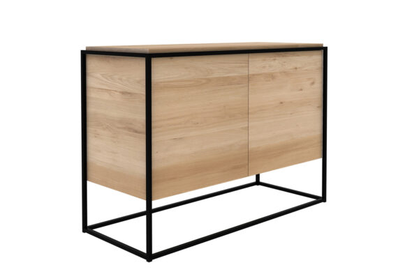 Ethnicraft-Monolit-cupboard-Natural Oak-black-frame