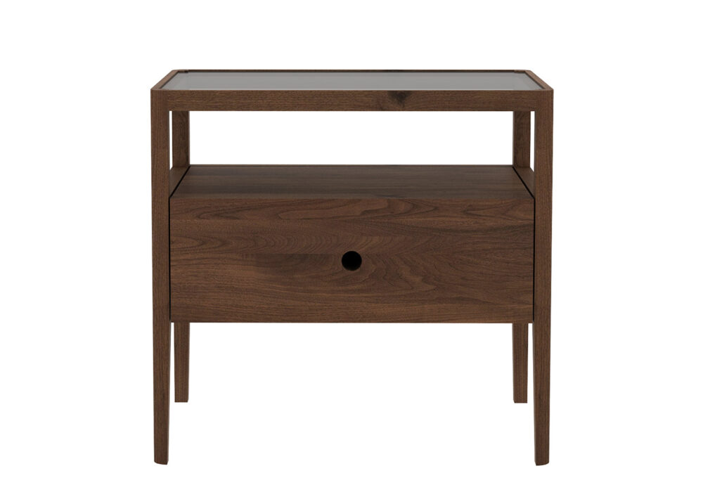 Walnut Spindle Bedside Table Ethnicraft Collection Natural Bed Company