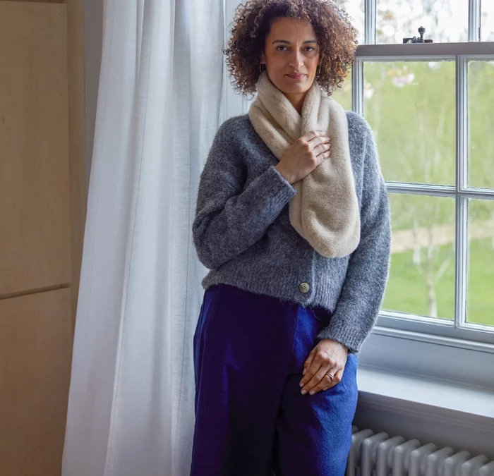 soft frosted faux fur scarf