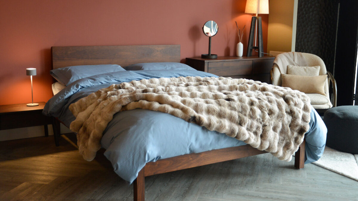 Super Soft Faux Fur Bubble Throw - Image 2