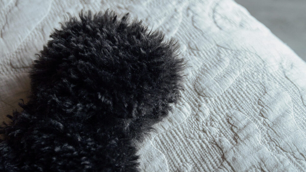 Faux Fur Hot Water Bottles Dark Cocoa Texture Detail