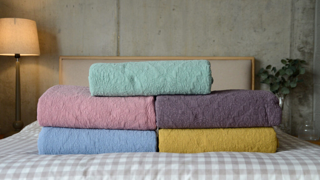 Floral embroidered Bedspread
