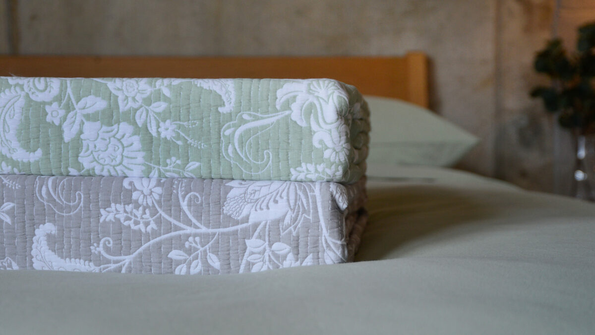 Forever England Floral Jacquard Bedspread STACK
