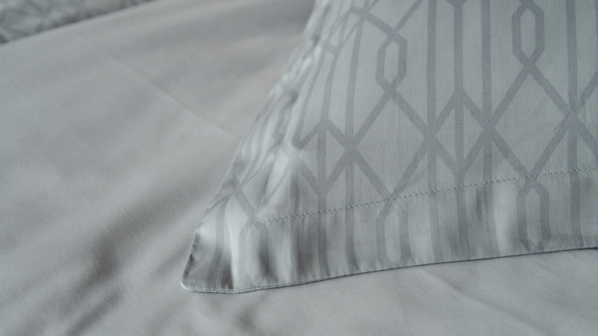 Gatsby Silver Bedding Close Up