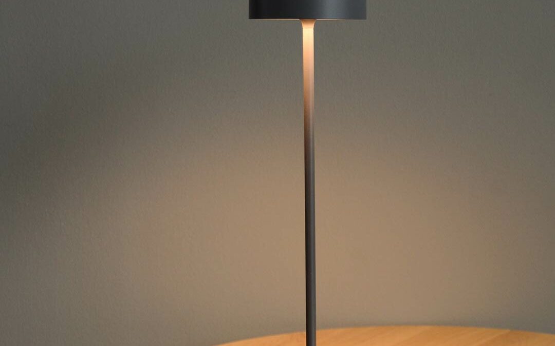 Grey Blomus Touch Lamp Lit up