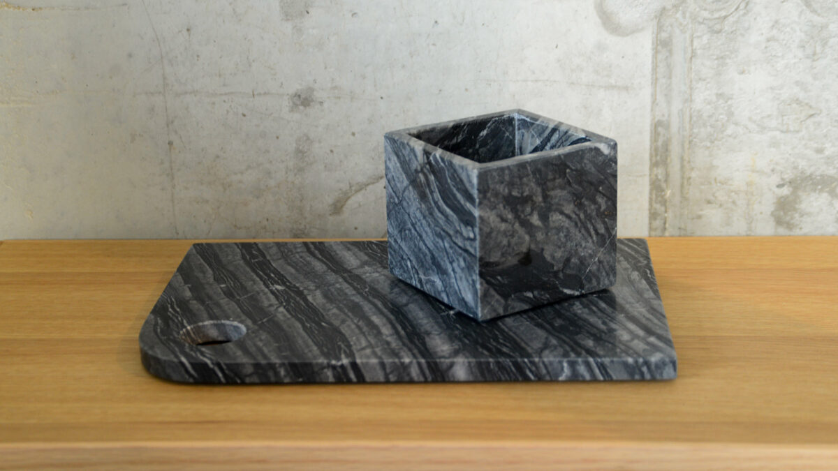 Grey Marble Pot Chopping Board 2