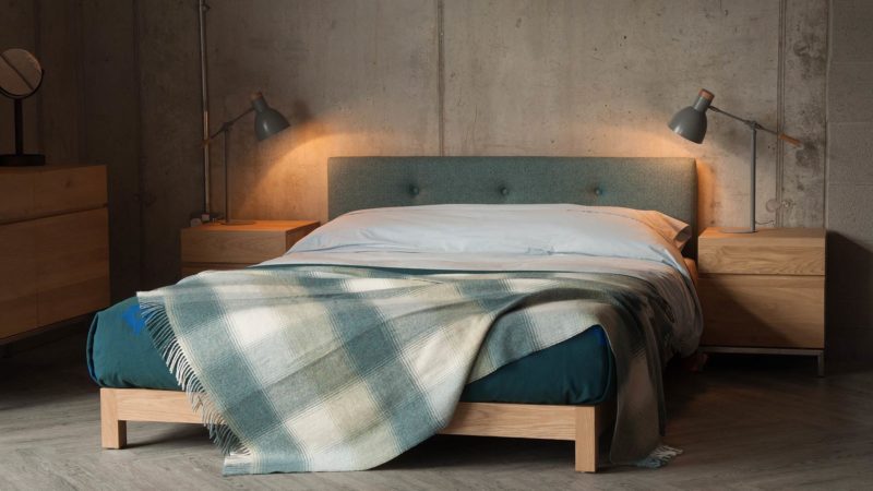 Made in uk our Iona low upholstered bed comes in a choice of timber and fabric, and in a full range of bed sizes.