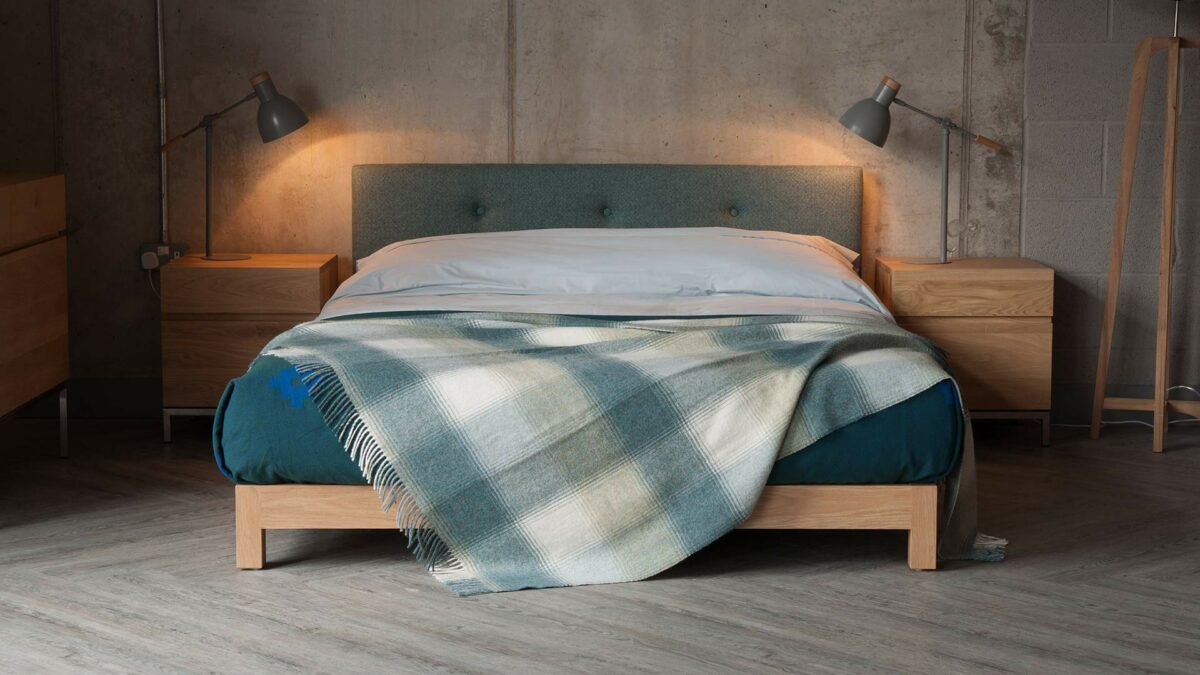 Iona low upholstered bed front