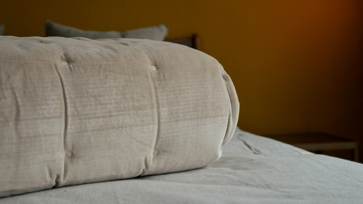 Jaipur Quilted Hazelnut Throw Folded 1