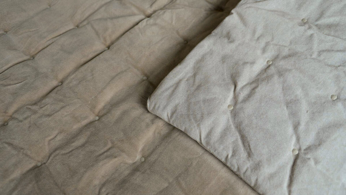 Jaipur Quilted Hazelnut Throw Folded Corner Detail 1