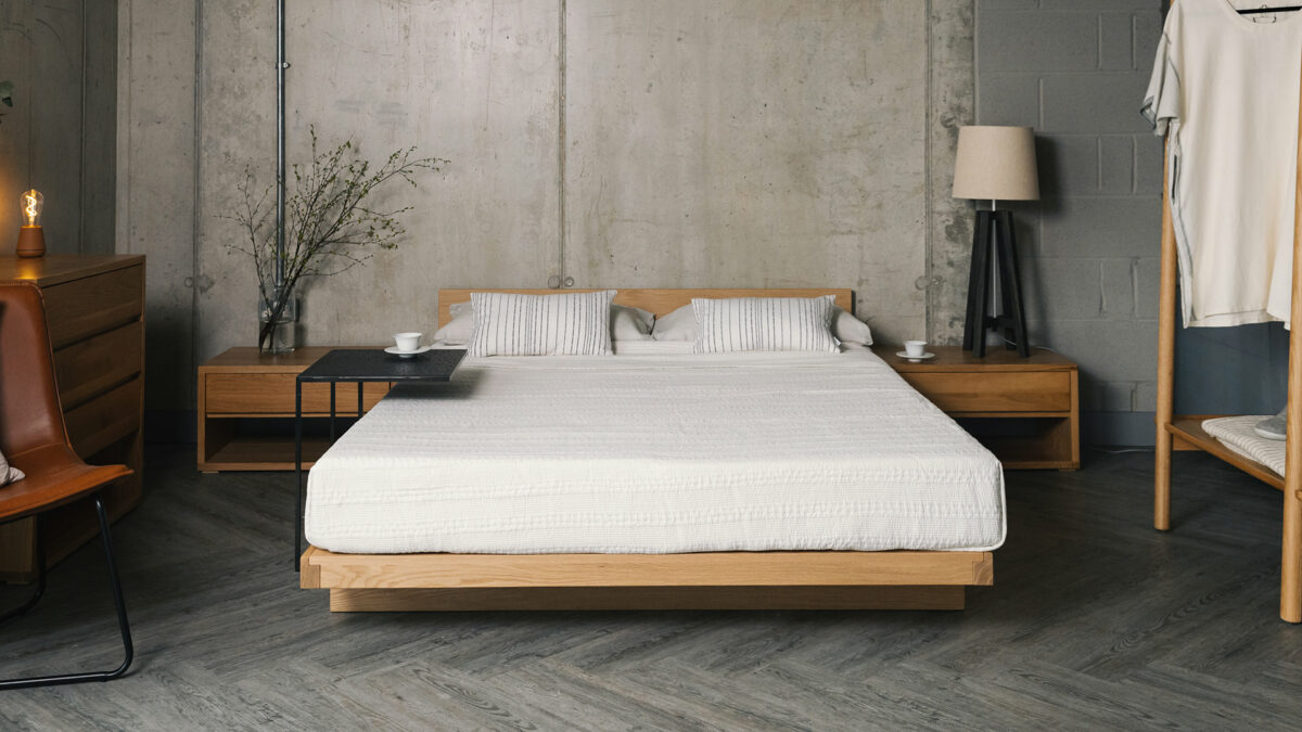 Kumo with ivory kantha bedspread