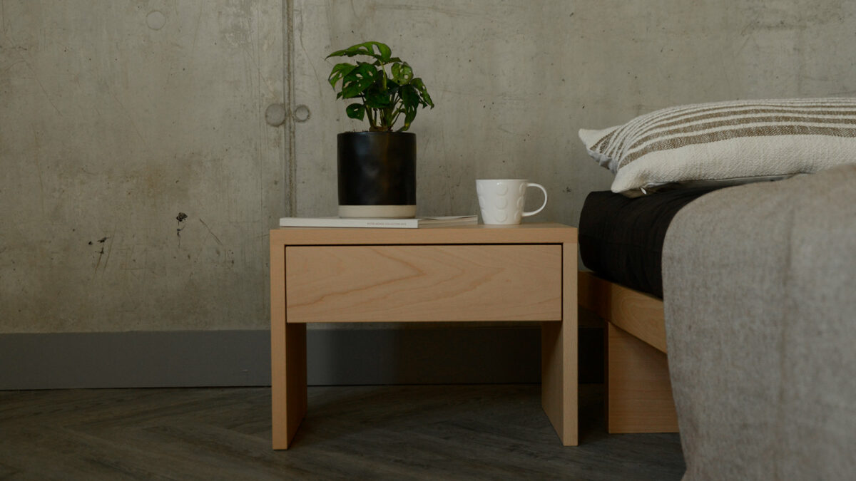 Kyoto drawer table beech timber with day bed