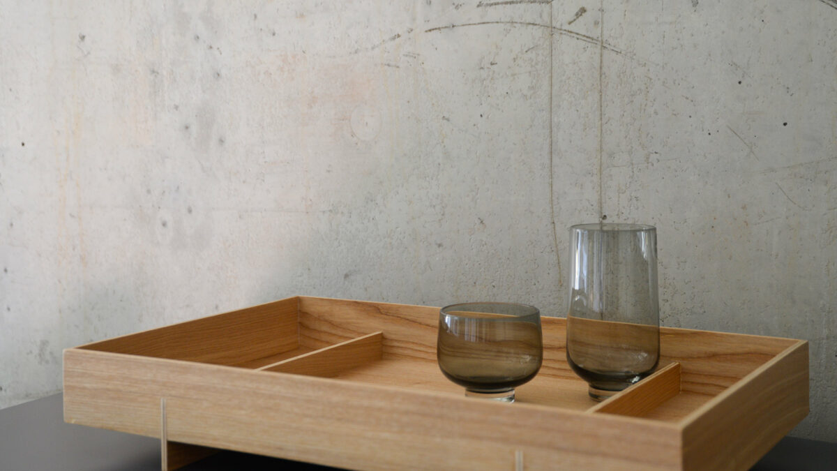 Japanese style wooden tray