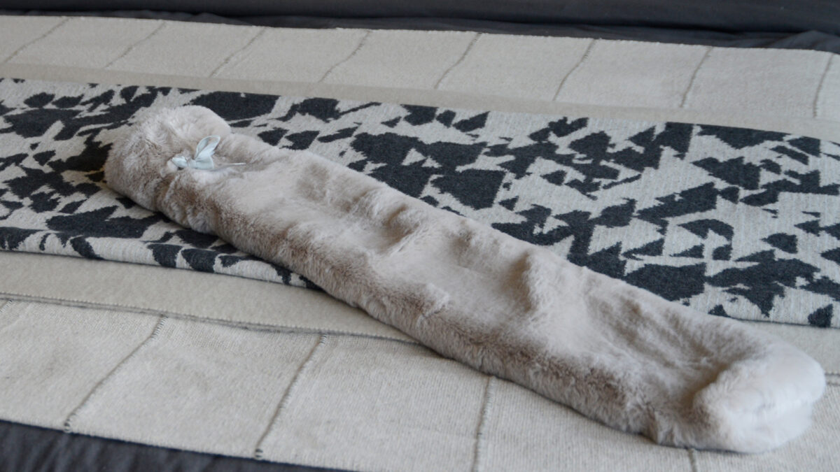 Long Grey Faux Fur HWB Full