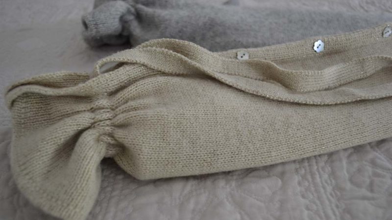 luxury hot water bottle with knitted cashmere cover