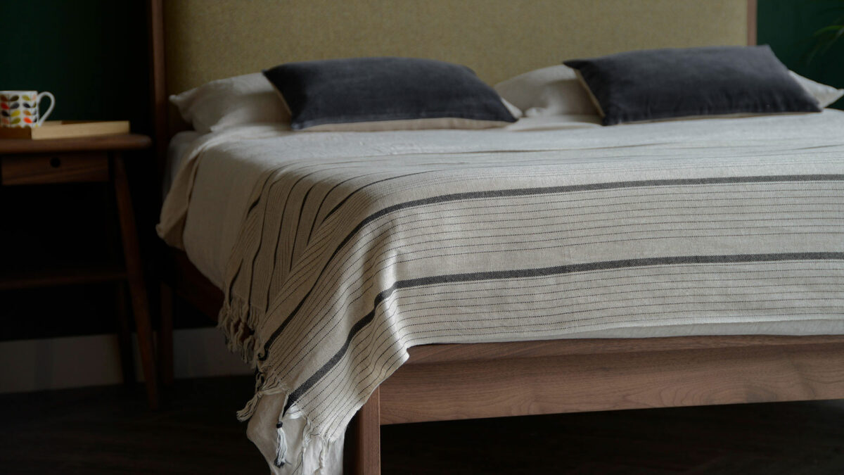 Luks striped cotton throw copy