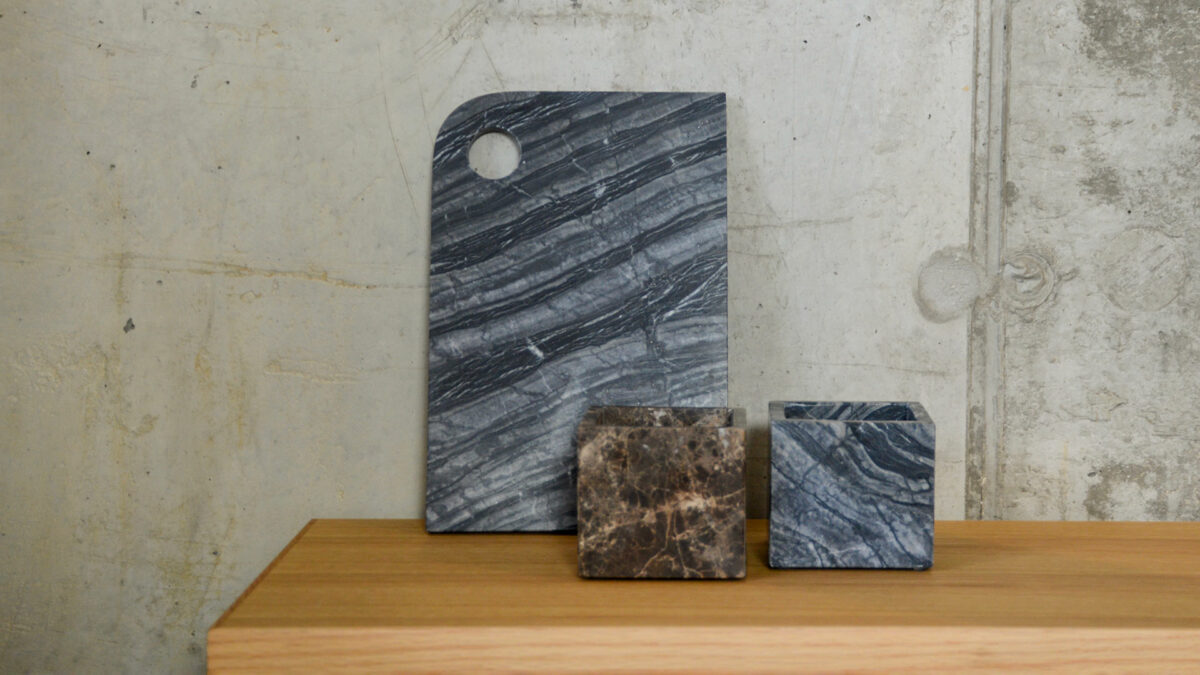 Marble Pots Chopping Board Stood