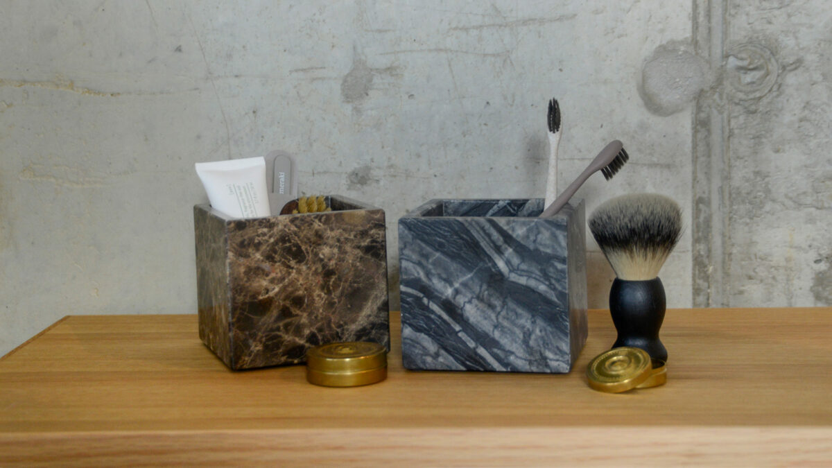 Marble Pots with Toiletries