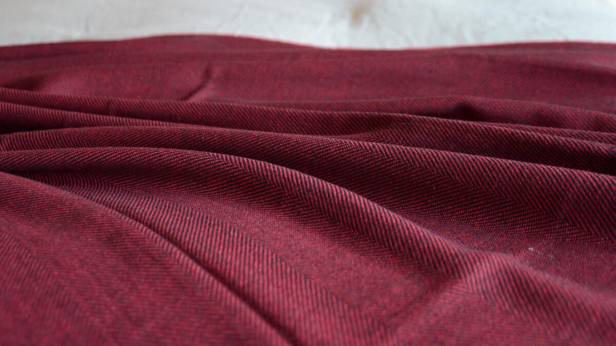 Crimson & Charcoal Soft Lambswool Throw - Image 5