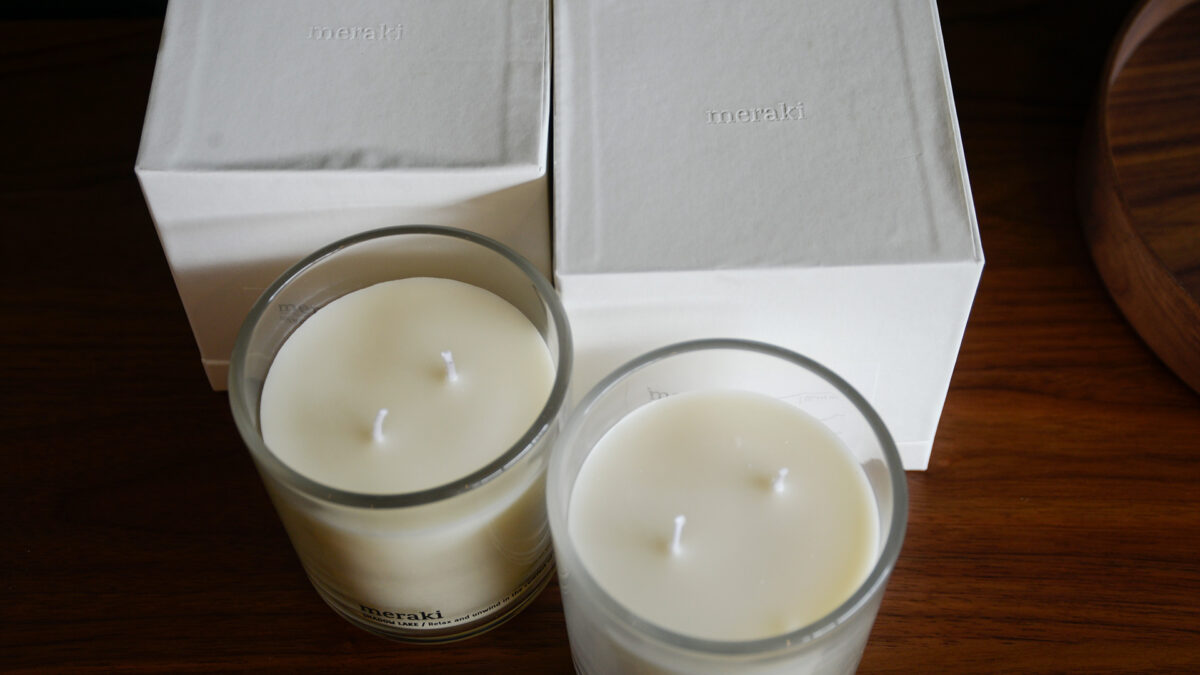 Meraki luxury scented candles above