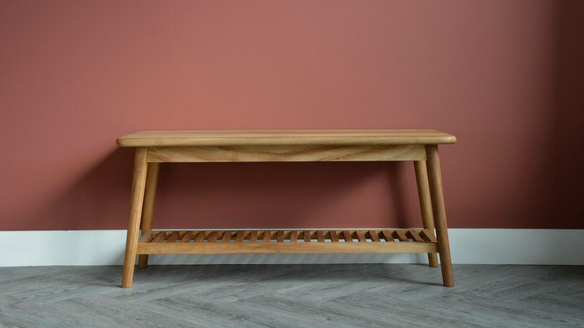 Mid Century Storage Bench 1