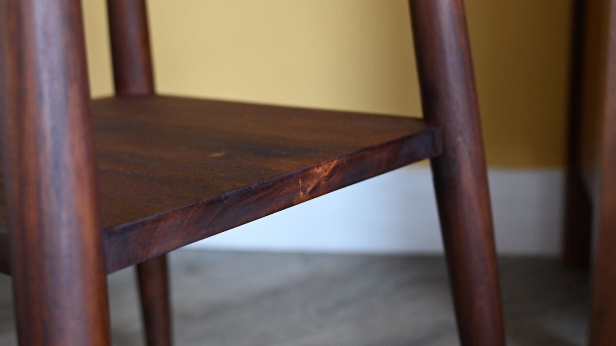 Mid-Century Bedside Table - Walnut Stain - Image 5