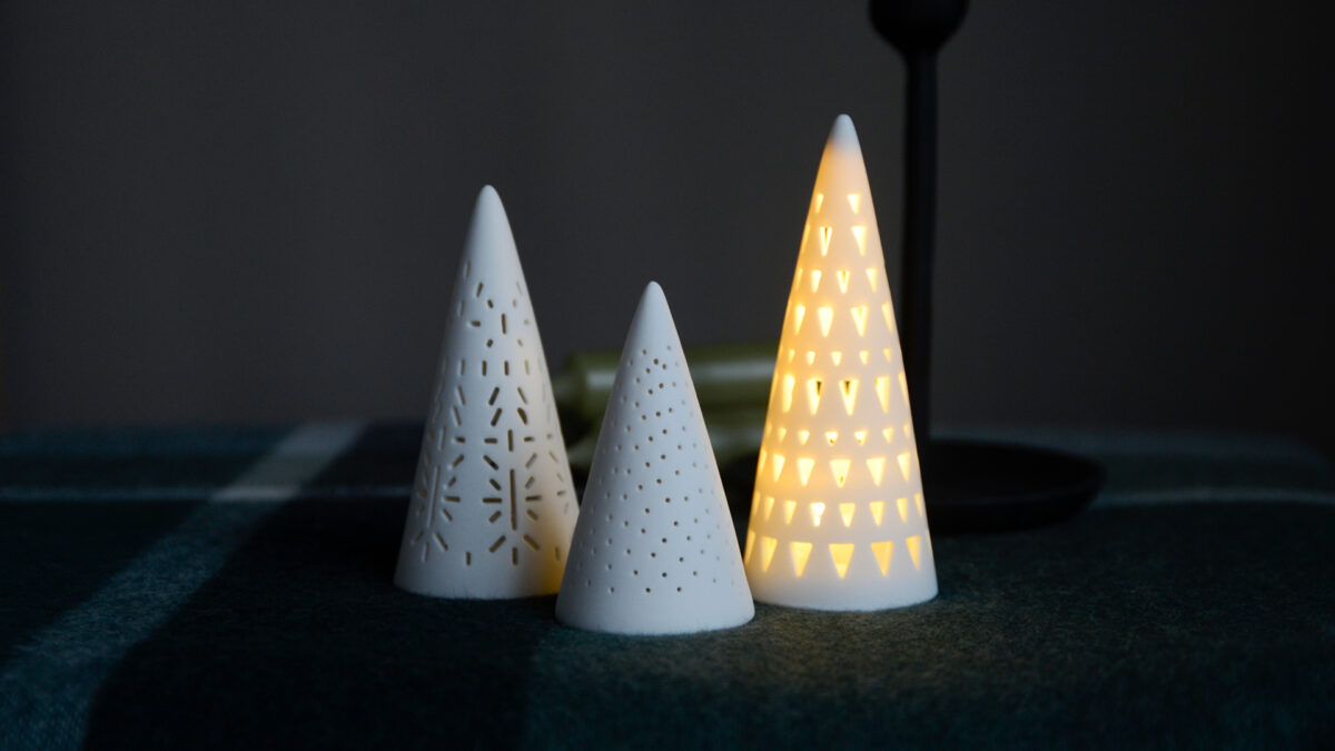 decorative porcelain mini light up trees