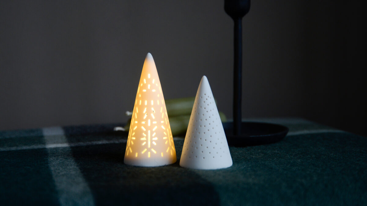 decorative mini light up porcelain trees