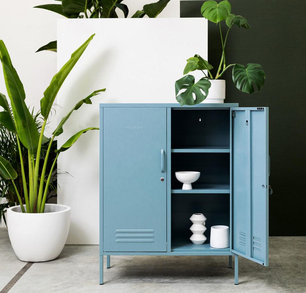 Midi locker in ocean-blue - large cupboard