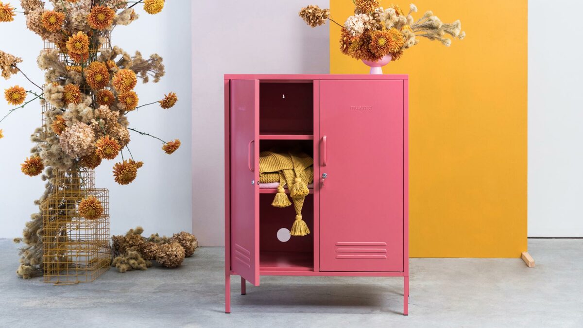 Midi storage cupboard - midi pink locker