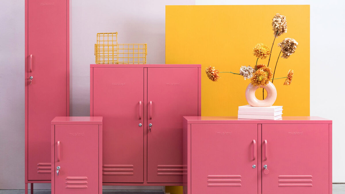 Mustard Made Pink storage Lockers