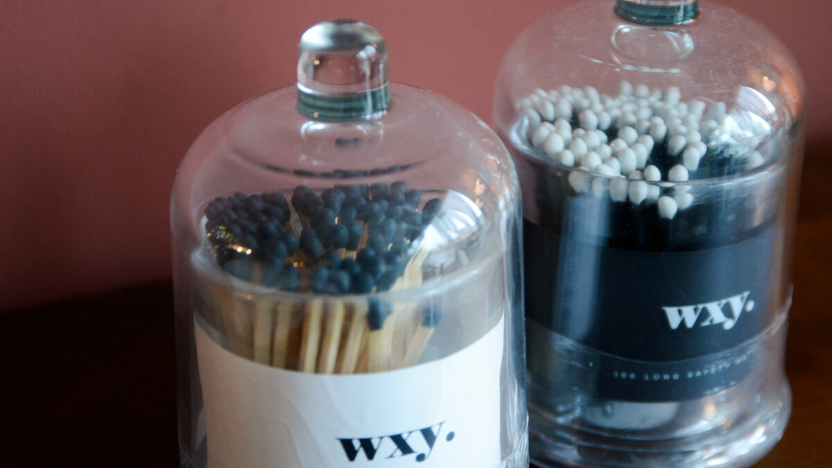 Natural and Black Matches with Glass Cloches 2