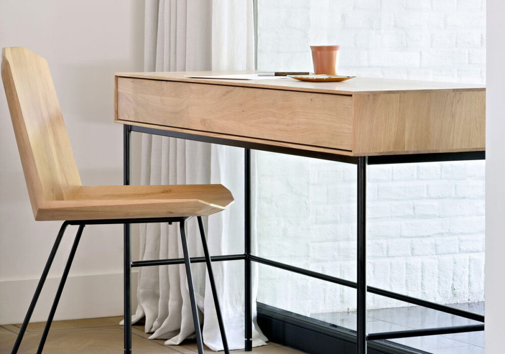 Oak Facette chair Whitebird desk Natural Bed Co