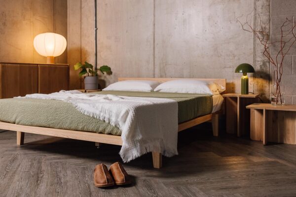Nara Handmade Contemporary Bed - With Headboard