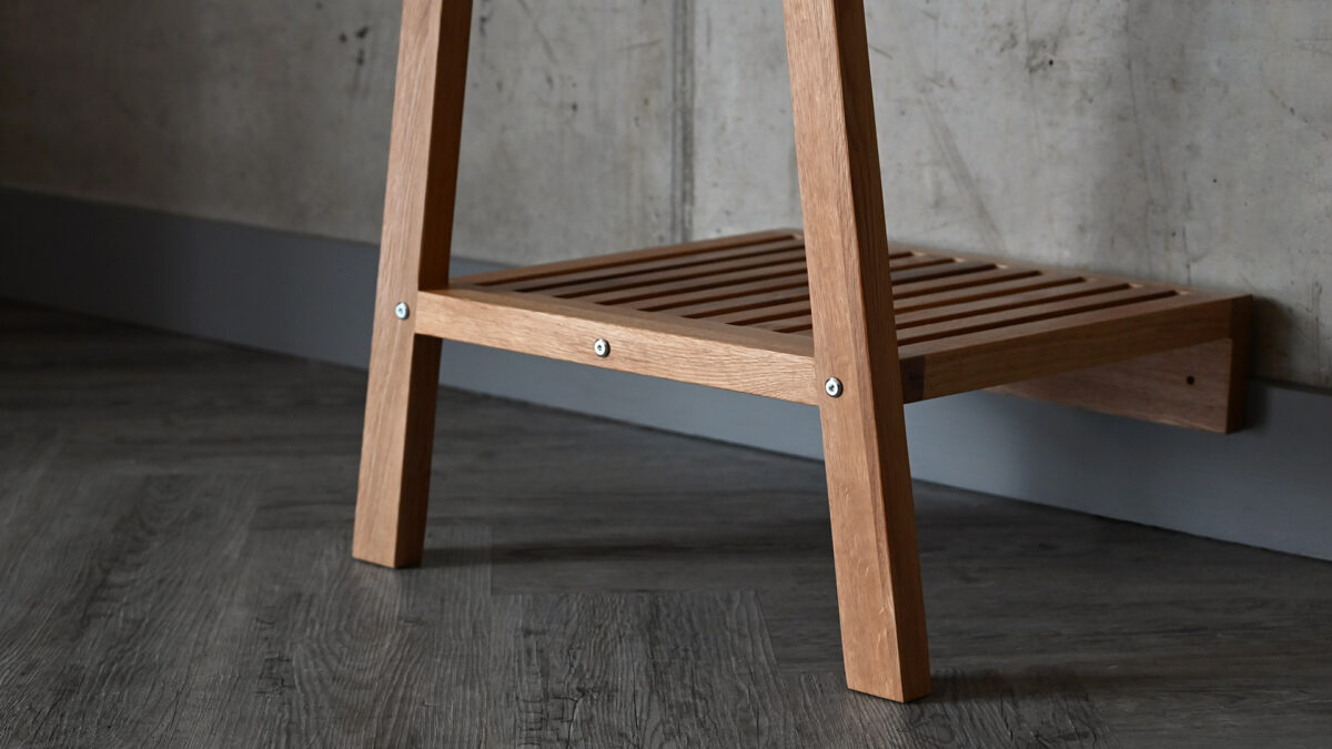 Wall Mounted Oak Clothes Rails - Image 5