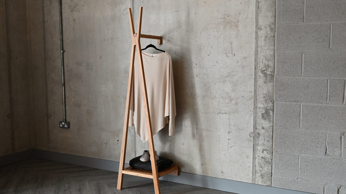 Wall Mounted Oak Clothes Rails