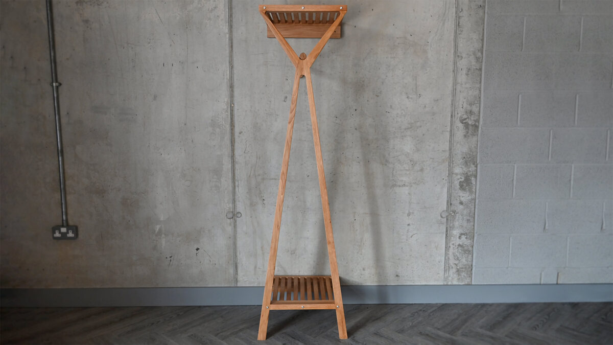 Wall Mounted Oak Clothes Rails - Image 4
