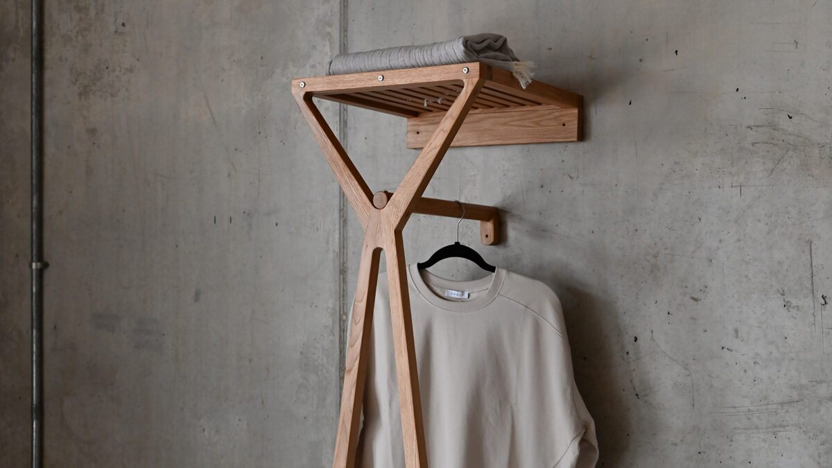 Wall Mounted Oak Clothes Rails - Image 10