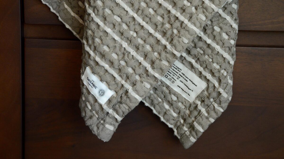 Organic Cotton Waffle Stripe Towels - Image 2