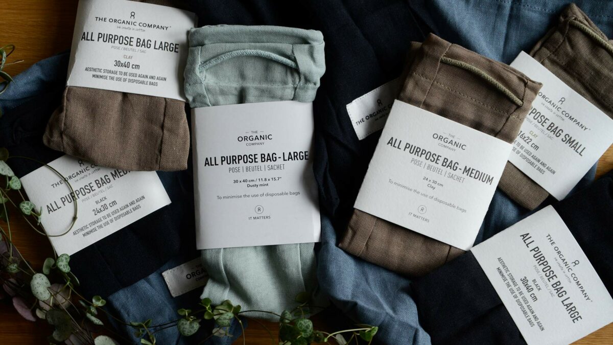 Organic Reusable Bags Pile