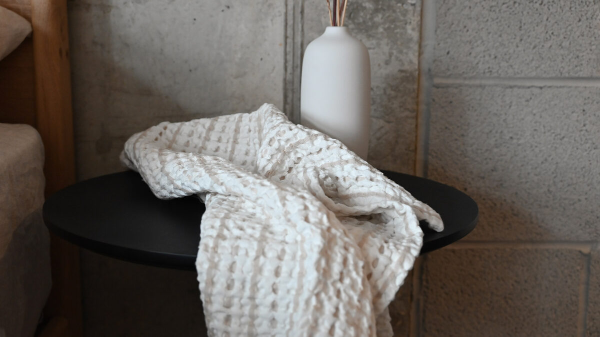 Organic Cotton Waffle Stripe Towels - Image 8
